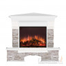 Угловой камин Бостон Arte 23 Мисхор белый - Гленрич [Электрокамин Арте 23 - Glenrich]