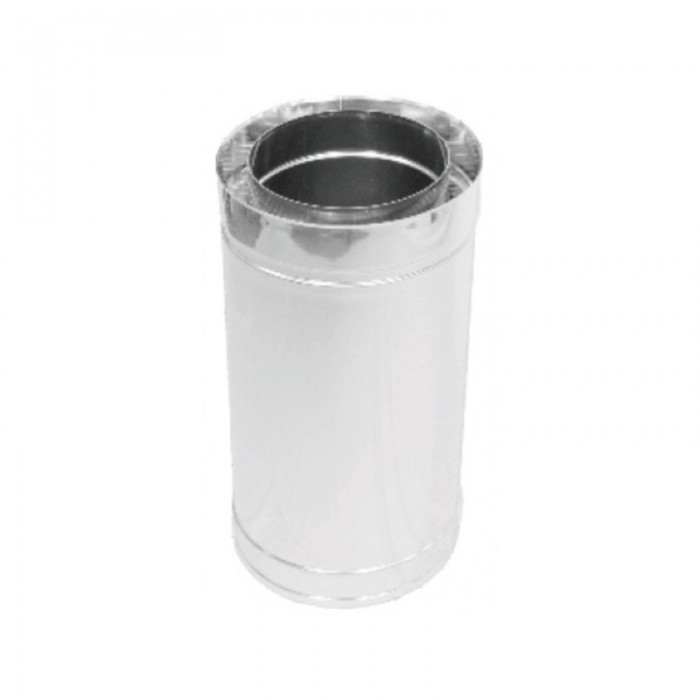 Труба дымоходная нерж/оцинк Версия Люкс L-0,25 м D-250/320 толщ. 0,6 мм