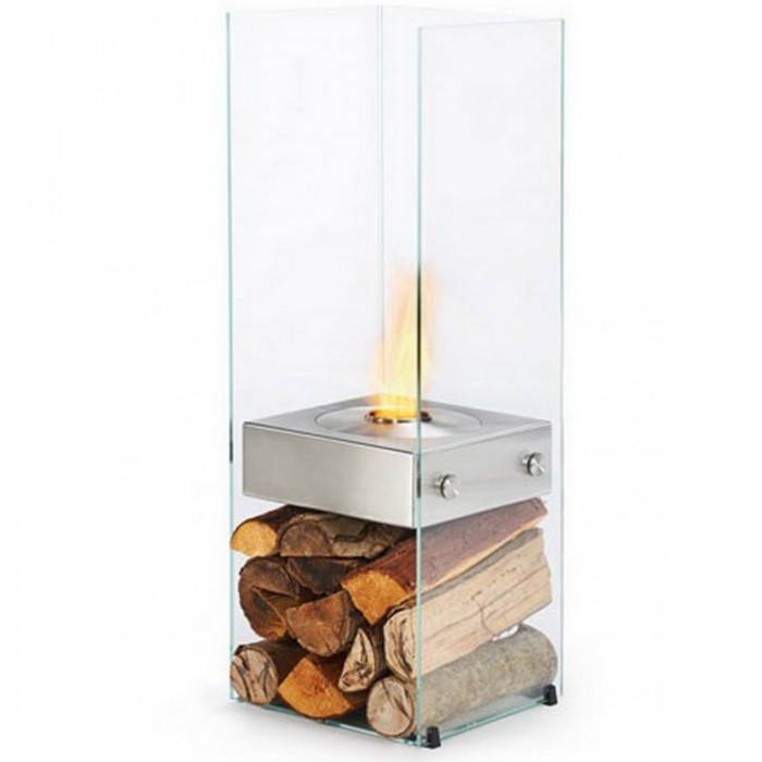 Биокамин Ecosmart Fire Ghost Stainless steel/Toughened Glass